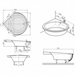 Ванна квариловая Villeroy&Boch Luxxus, 145x145, с опорами- фото3
