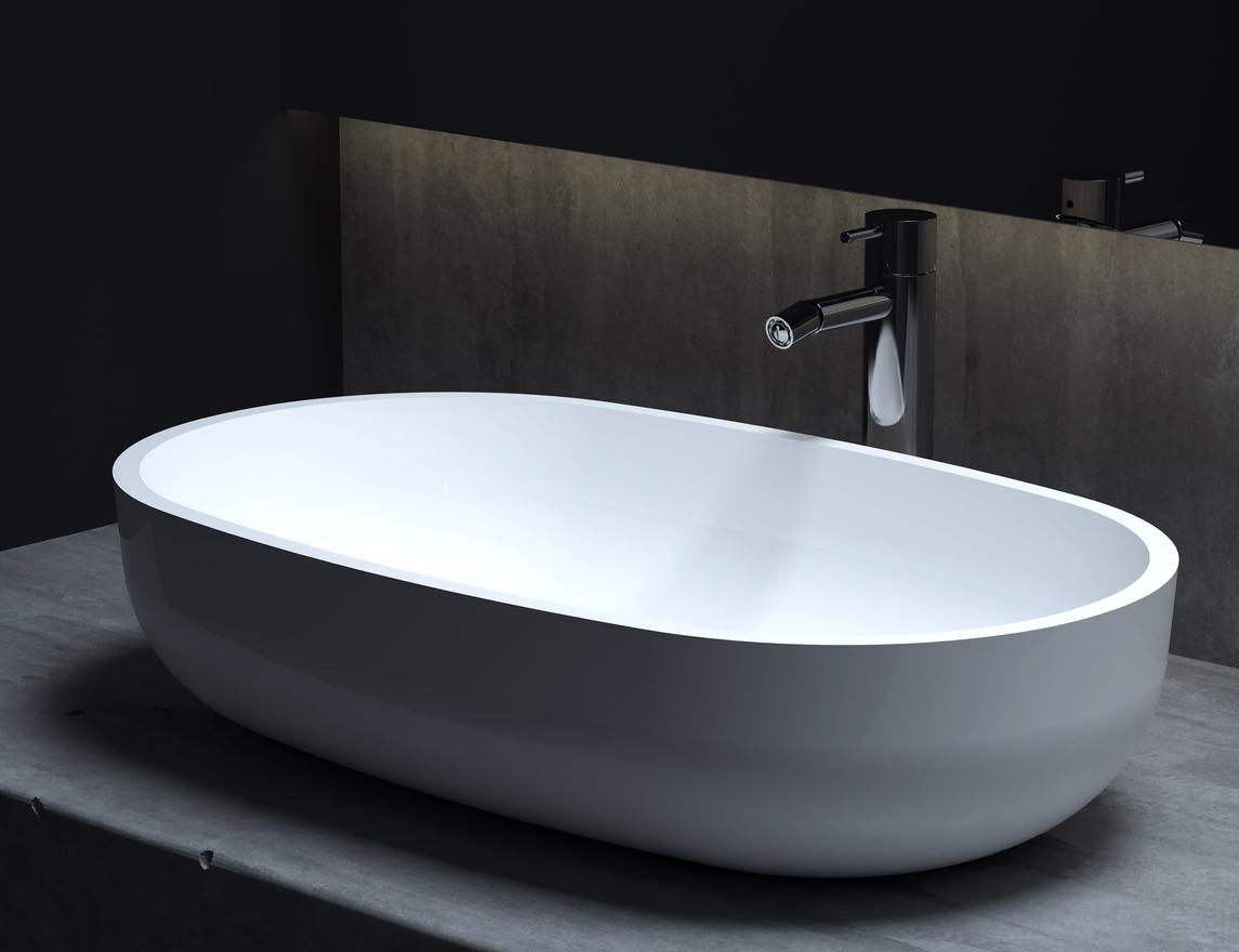 Раковина накладная Salini Gloria 305, 640х385х145 мм, матовая