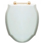 Devon&Devon Westminster Сиденье для унитаза из мдф, цвет: белый лакированный/петли золото светлое (микролифт)- фото