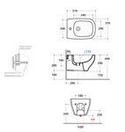 Биде подвесное 37x51 Globo Genesis GES10.BI- фото2