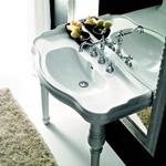 Раковина консоль Kerasan Retro 100см с керамическими ножками- фото2