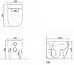 Унитаз напольный пристенный Cielo Smile SMVAS- фото3