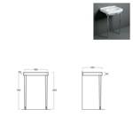 SIMAS Londra Консоль 58х45 см, белый/хром- фото2