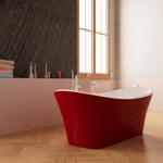 Ванна Frank F6104 White/Red  отдельностоящая.- фото3