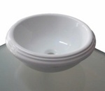 AZZURRA JUBILAEUM раковина накладная круглая диаметр 50*h18см без отв-й под смеситель, цвет белый- фото