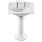 Раковина Sanitan Victorian 635x485 мм с гладким пьедесталом- фото