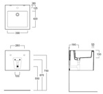 Раковина подвесная Simas Frozen FZ13 - фото2