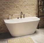 Ванна PAA Deco Wall 1660х810х630 мм SilkStone белая- фото