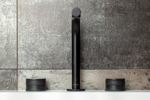 Смеситель на столешницу Boheme PRESTIGE на 3 отв. BLACK- фото5