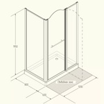 Душевая кабина прямоугольная DX (Стекло Прозрачное) ML.DDM-22.283.TR- фото2