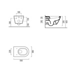 GSI Norm Унитаз подвесной Norm 55х36см  с креплением FISR2- фото3