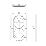 Simas Wave Зеркало настенное из WAS03 30х70 см, цвет: рамы черный матовый- фото2