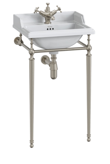 Классическая раковина Burlington B20 + T52 BNKL на 1 или 3 отверстия с подстольем золото- фото