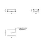 GSI Sand Накладная раковина без перелива 60х38х14см, цвет белый- фото3