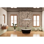 Ванна Frank F6104 White/Black отдельностоящая.- фото4