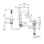 Palazzani Idrotech врезной смеситель для ванны хром- фото2
