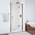 Душевое ограждение в проем (душевая дверь) Vegas AFP 110 бронза/прозрачное стекло- фото