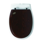 Сиденье деревянное орехового цвета Simas Arcade AR004 с хромированными петлями