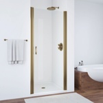 Душевая дверь в проем Vegas EP 70 бронзовый профиль/прозрачное стекло- фото
