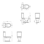 Унитаз моноблок с вертикальным сливом Simas Arcade AR821- фото2