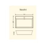 Раковина серебряная, прямоугольная Boheme, Италия- фото2