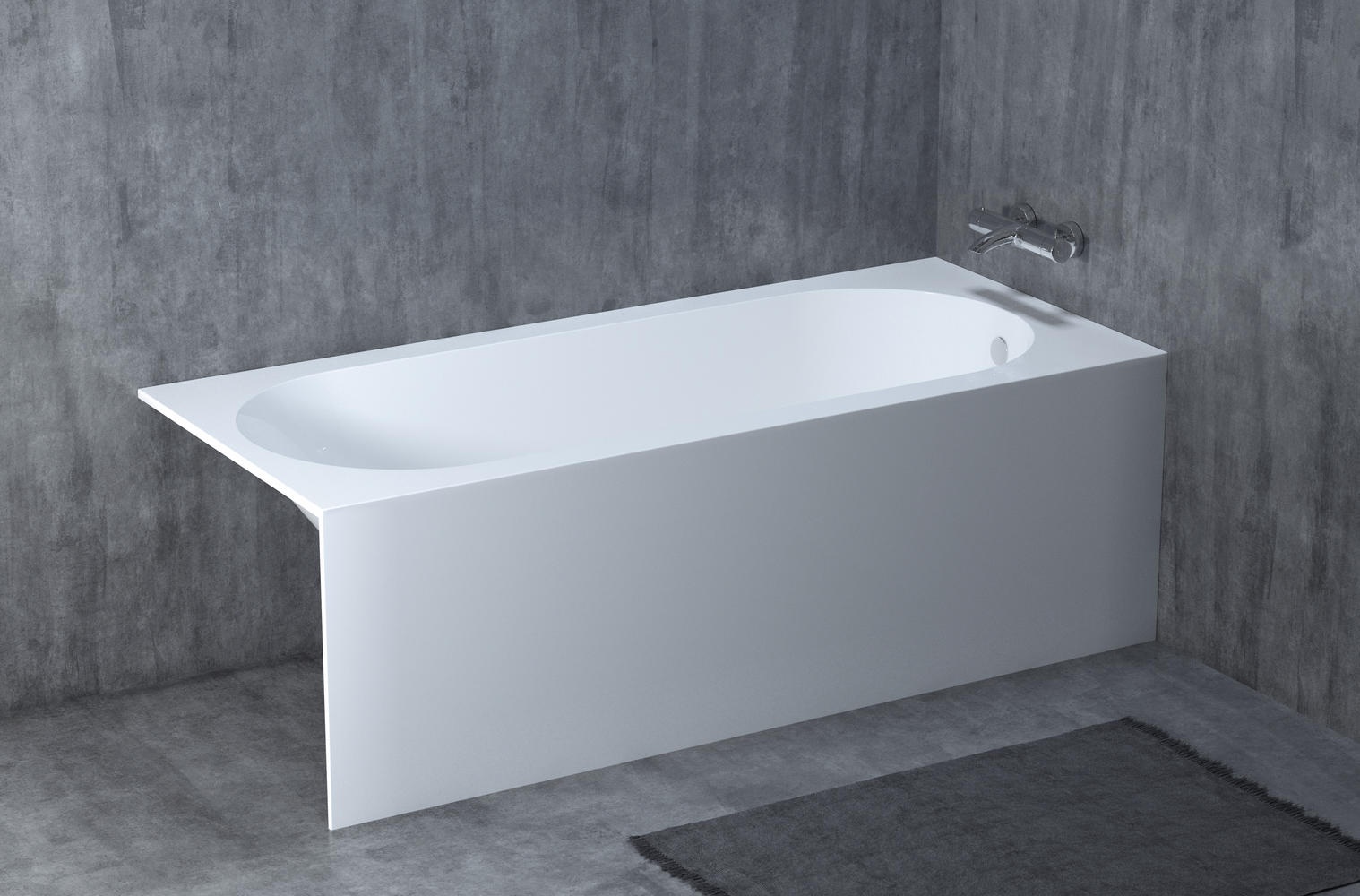 Встраиваемая ванна из камня Salini Ornella 1700 х 750 х 590/610 мм