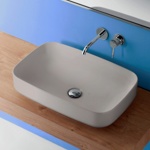 Kerasan Tribeca Раковина накладная 70х43см, без отв. под смеситель, цвет: Grigio matt- фото