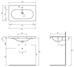Раковина подвесная 80 см Cielo Fluid FLLS80- фото2