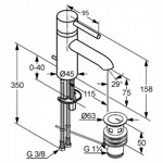 Смеситель для раковины Kludi D-Tail (382910590)- фото2