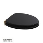 Caprigo Сиденье для унитаза ARMONIA, эмаль/бронза- фото3