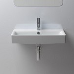 GSI Sand Раковина подвесная 70х40 см, с переливом. с 1 отв под смеситель, цвет белый- фото2