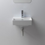 GSI Sand Раковина подвесная 40х32 см, с переливом. с 1 отв под смеситель, цвет белый- фото2