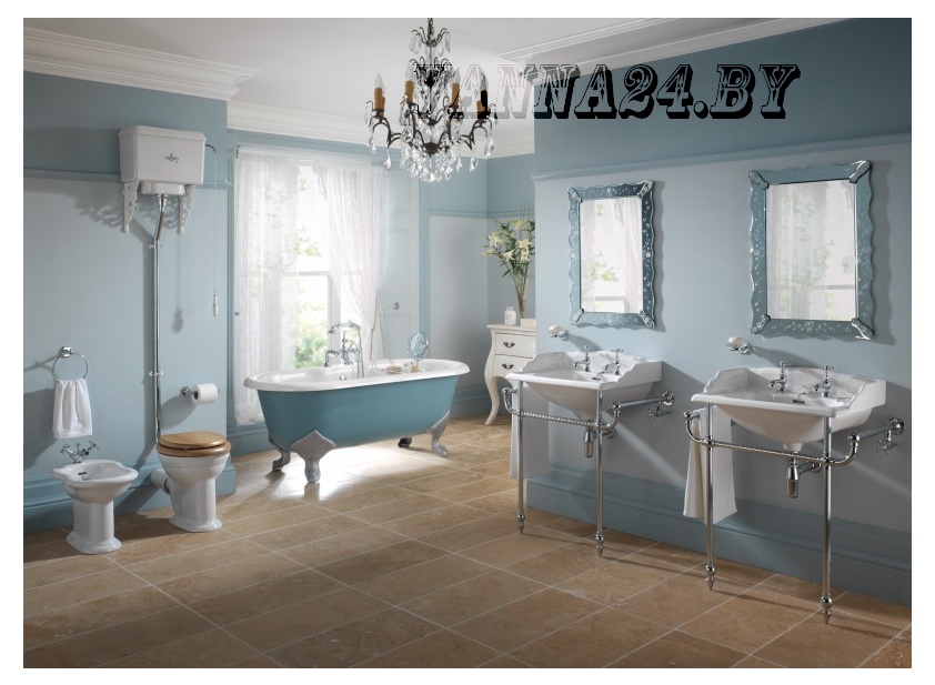 Унитаз Sanitan VICTORIAN с высоким бачком 440x670 мм и крышкой. Белый- фото2