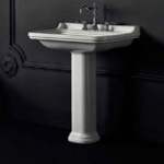 Раковина Kerasan Waldorf 4141 на керамической колонне 4170- фото