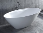 Отдельностоящая ванна из камня Salini Diva S-Sense 1780х855х600 мм, глянец- фото2