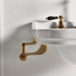 Раковина подвесная Kerasan Waldorf 60см с полотенцедержателем, бронза- фото2