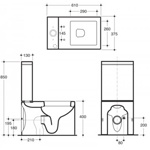SIMAS Frozen Унитаз моноблок 37,5х61см с бачком- фото2