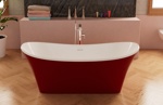 Ванна Frank F6104 White/Red  отдельностоящая.- фото