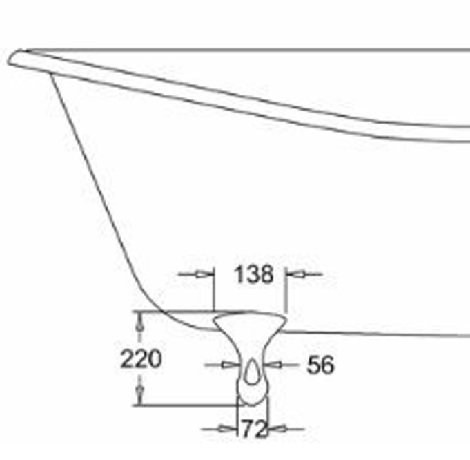 Ножки для ванны Burlington Baths (E10 CHR)- фото4