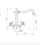 Смеситель для ум-ка Bugnatese Revival 434- фото2