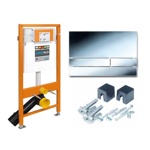 Инсталляция Jomo с хромовой кнопкой и креплением- фото