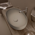 Kerasan Nolita Раковина накладная 60х40 см, без отв под смеситель, цвет коричневый орех матовый- фото