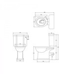 Унитаз - моноблок Arcade с двойной системой слива, НИКЕЛЬ- фото3