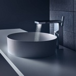 Axor MyEdition Смеситель для раковины, на 1 отв., излив 245мм, со сливным гарнитуром, цвет: хром/черное стекло- фото3