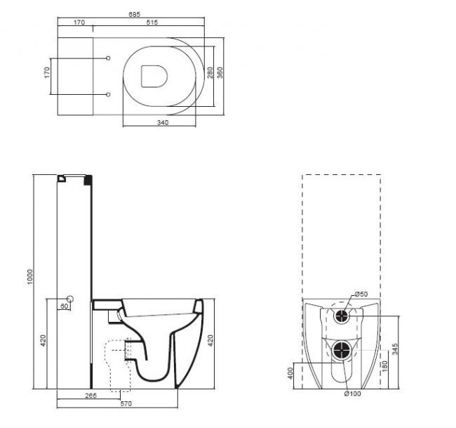 Бачок для унитаза Kerasan Flo 2481- фото2