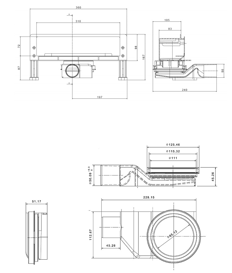    Pestan Confluo Wall Drain