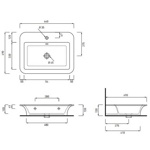 Раковина накладная 64см Cielo Opera OPLA64R- фото2