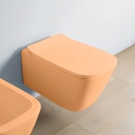 Artceram A16 Унитаз подвесной безободковый 36х52 см, с креплениями, цвет arancio cammeo- фото