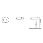 AZZURRA ELEGANCE CIRCLE раковина накладная 40х40см без отв. под смеситель , цвет белый- фото2