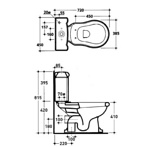 Унитаз напольный моноблок BELLA с фронтальной ручкой MIGLIORE Bella BLL BICR- фото3